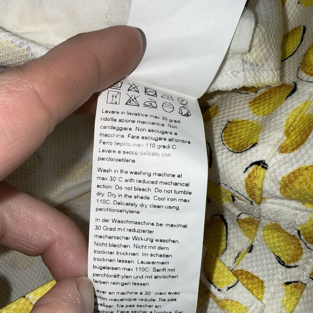 Marina Rinaldi Sport Textured Slim Crop Pant Womans 19 US 10 Lemon Print Cruise - Picture 8 of 12